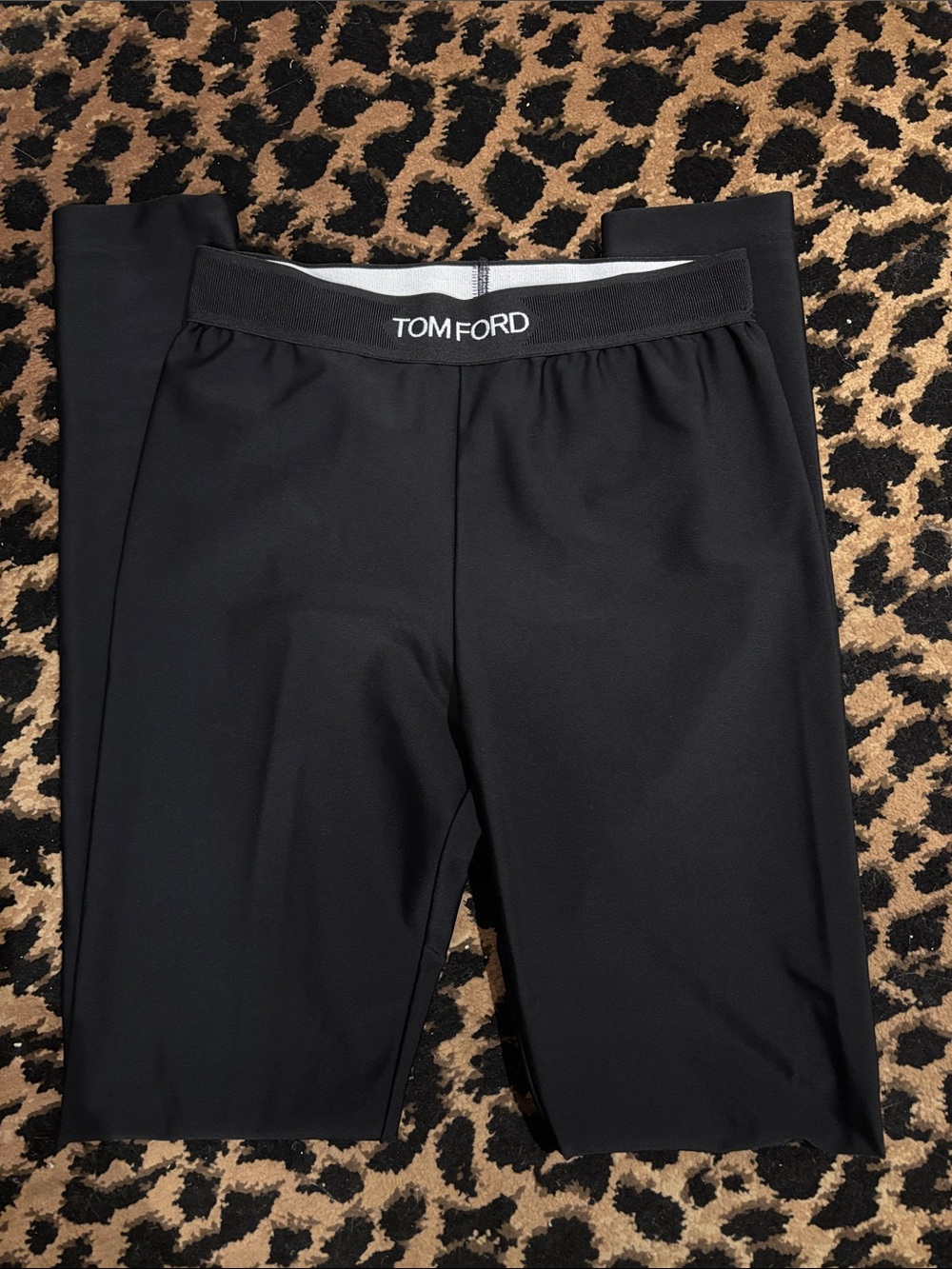 Tom Ford Black Stretch Jogger Pants with Branded Waistband